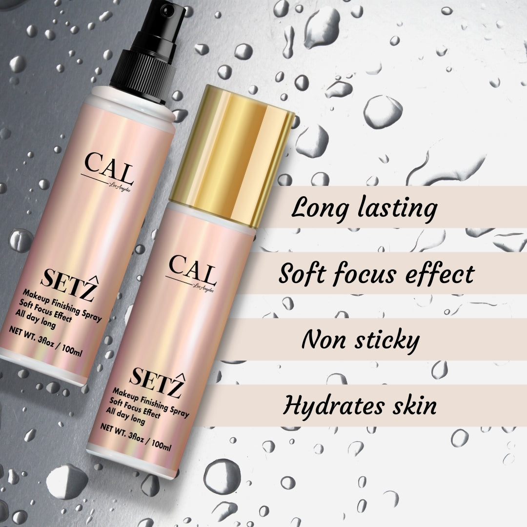 CAL Losangeles SETZ Makeup Finishing Spray Look Makeup Stays Intact Entire Day |Keeps Makeup Intact | Hydrates, Soothes & Refreshes Skin Long Lasting & Weightless Formula- 100 ml